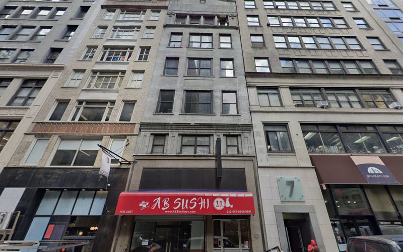 11 West 36th Street, a Midtown loft office building with ground-floor retail